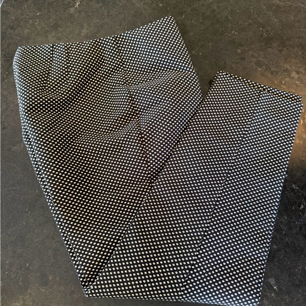 Talbots Black and White Polka Dot Ankle Pants